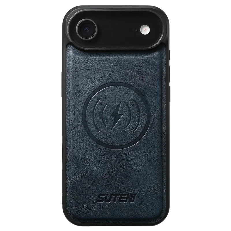 SUTENI Q-06 For iPhone 17 Air Case Color Splicing Magnetic Detachable Leather Phone Cover - Blue