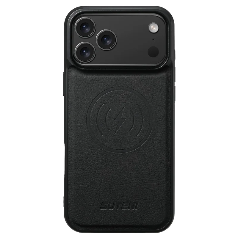 SUTENI Q-05 For iPhone 17 Pro Max Case Detachable Wallet Stand Litchi Texture Leather Flip Phone Cover - Black