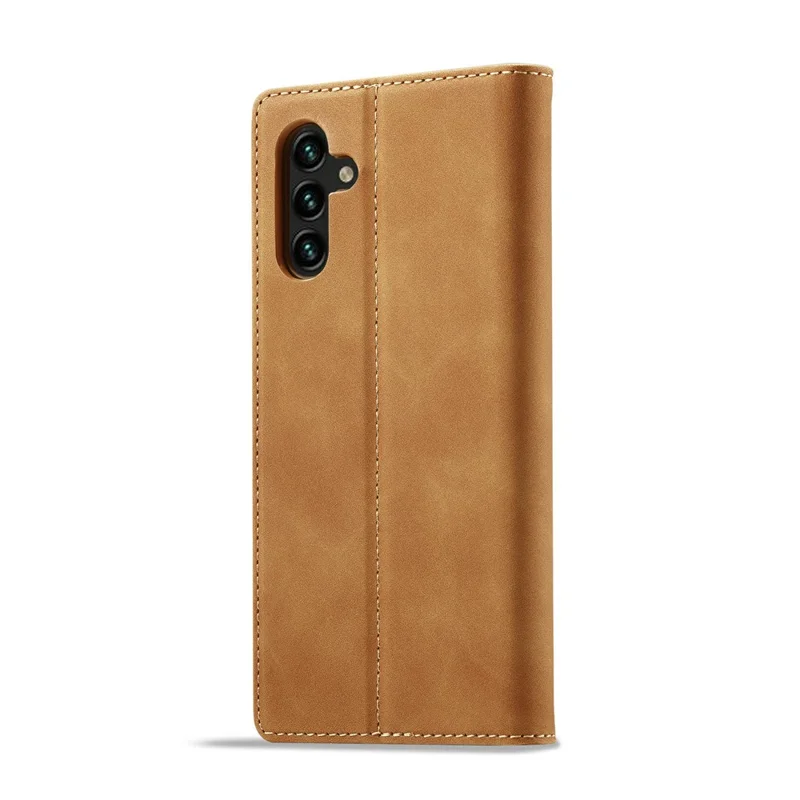 LC.IMEEKE Capa Carteira de Couro em Microfibra para Samsung Galaxy S25 FE - Marrom