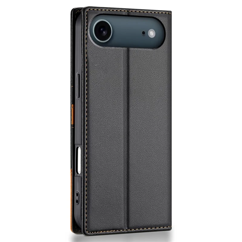 N.BEKUS P3 Funda Tipo Cartera con Bloqueo RFID para iPhone 17 con Soporte - Cuero PU Negro