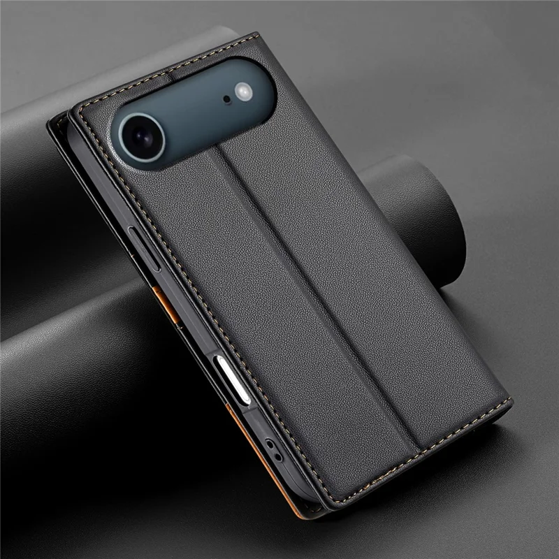 N.BEKUS P3 Funda Tipo Cartera con Bloqueo RFID para iPhone 17 con Soporte - Cuero PU Negro