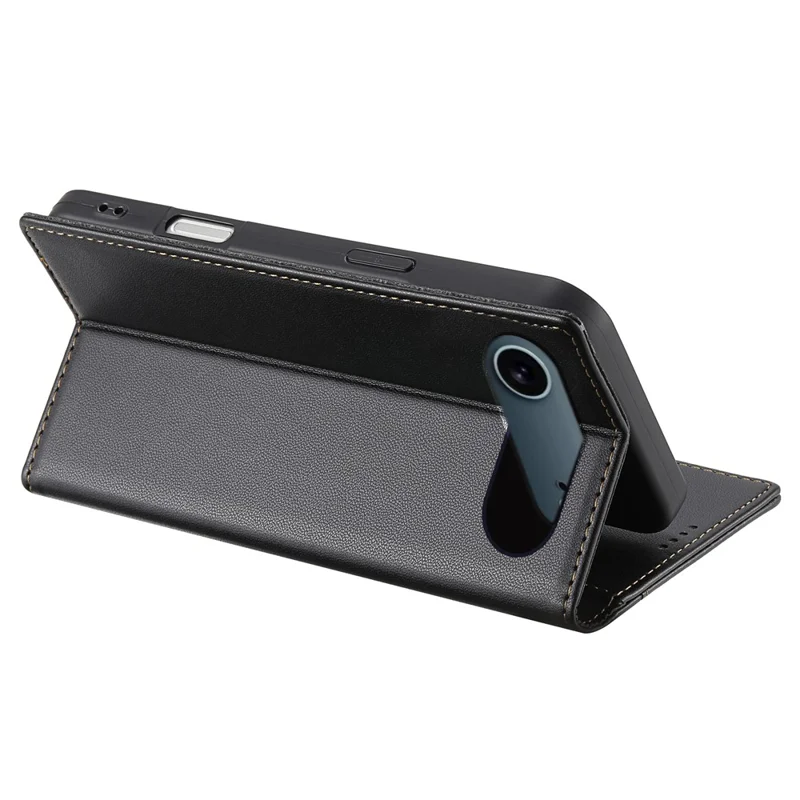 N.BEKUS P3 Funda Tipo Cartera con Bloqueo RFID para iPhone 17 con Soporte - Cuero PU Negro