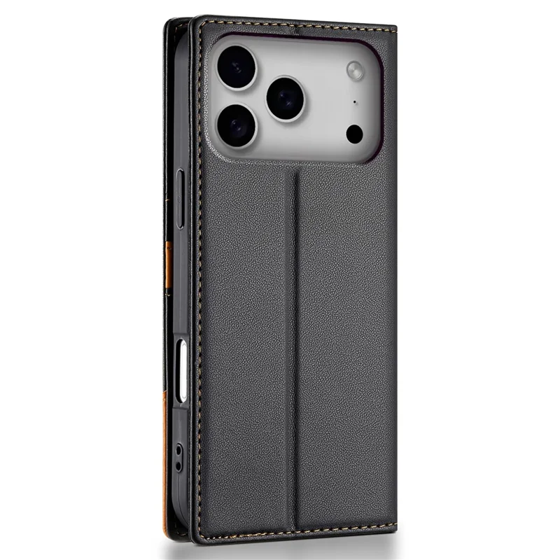 N.BEKUS P3 Étui Portefeuille en Cuir PU avec Blocage RFID et Support pour iPhone 17 Pro Max - Noir