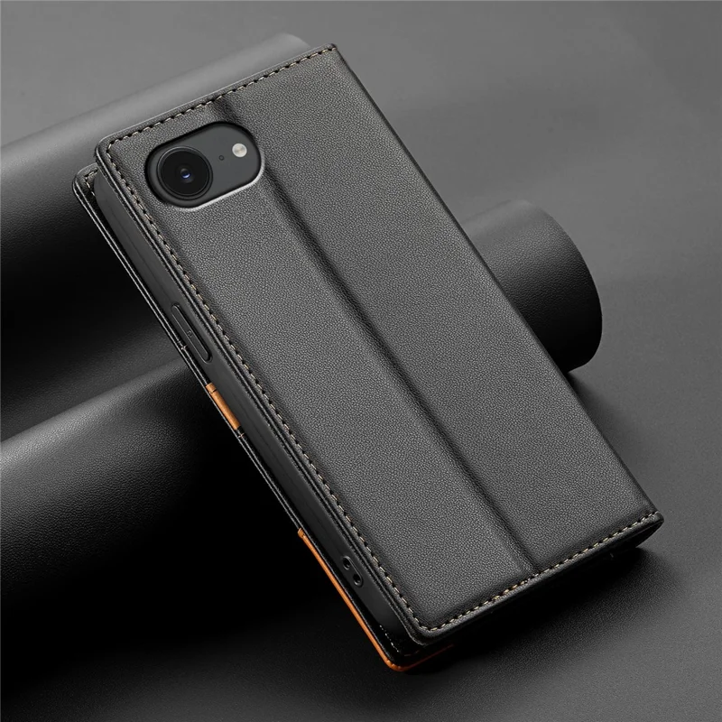 Чехол N.BEKUS P3 для iPhone 16e с блокировкой RFID, подставкой и флип-обложкой из искусственной кожи - Черный