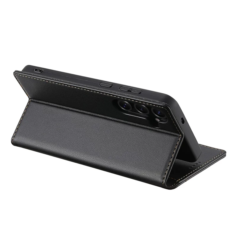 N.BEKUS P3 pour étui Samsung Galaxy S25+ Portefeuille Bloquant RFID avec Support en Cuir PU à Rabat pour Téléphone - Noir