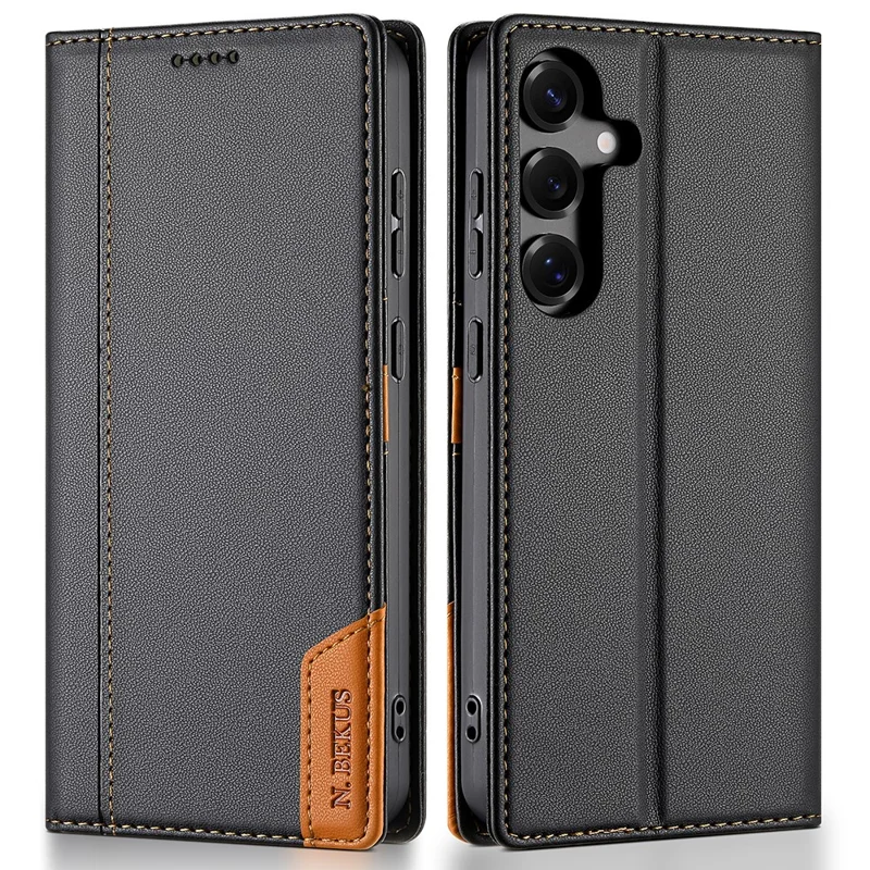 N.BEKUS P3 pour étui Samsung Galaxy A26 5G Portefeuille Bloquant RFID avec Support en Cuir PU à Rabat - Noir