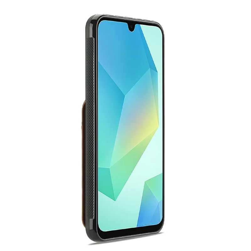 LC.IMEEKE L3 para Samsung Galaxy S25 FE Capa Magnética com Porta-cartões Destacável em Couro e TPU - Marrom