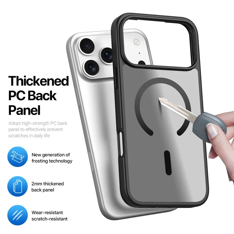 DUX DUCIS Yind Serie Hülle für iPhone 17 Pro TPU + PC Matte Handyhülle, kompatibel mit MagSafe - Schwarz