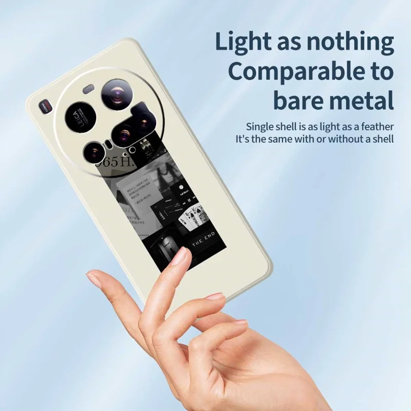 TPU-telefoonhoesje met steekfoto's patroon voor Xiaomi 15 Ultra, rechte rand, beige