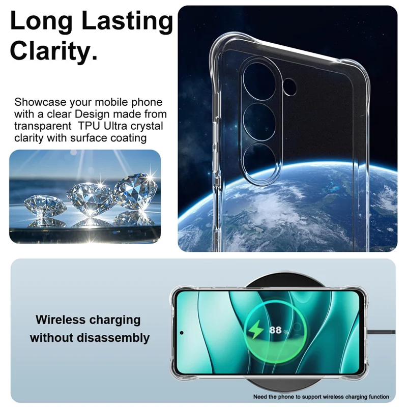 Cover IMAK per Oppo A5 4G in TPU Custodia per Telefono Antiurto con Protezione Airbag - Trasparente