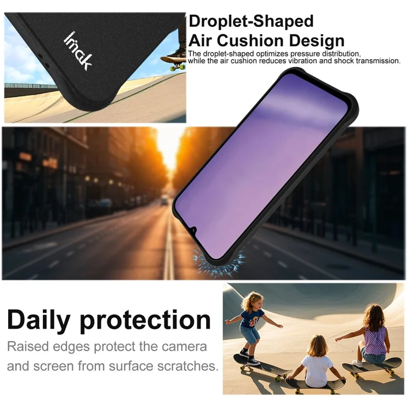 IMAK For Xiaomi Redmi 15C 5G (EU) (173mm) / 15C 4G (EU) (173mm) Case TPU Phone Cover Airbag Shockproof Protection - Matte Black