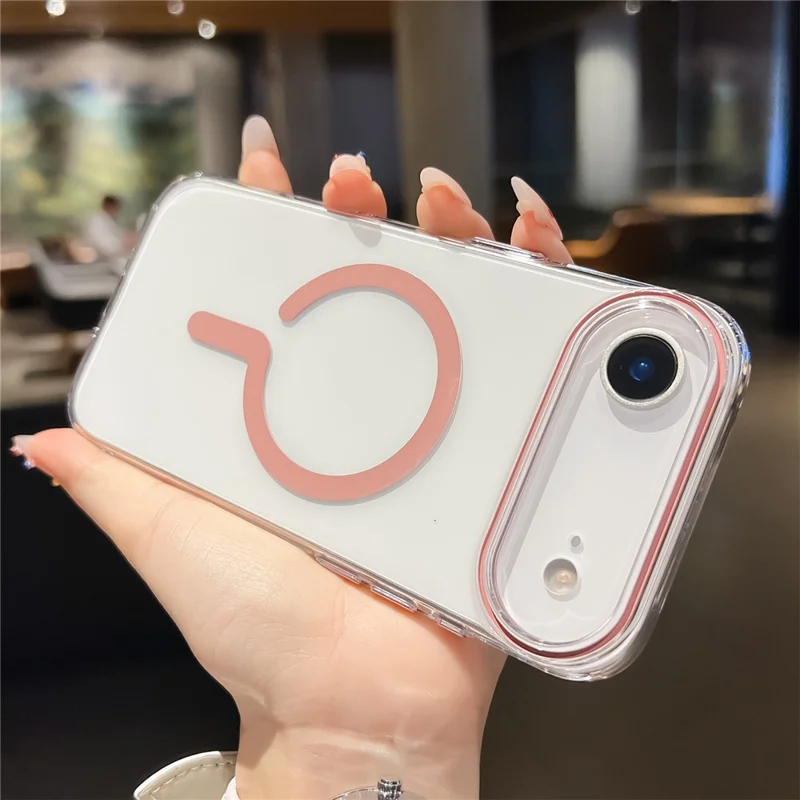Для iPhone 17 Air Case Совместимый с MagSafe Защитный TPU + PC Чехол для телефона - Розовый