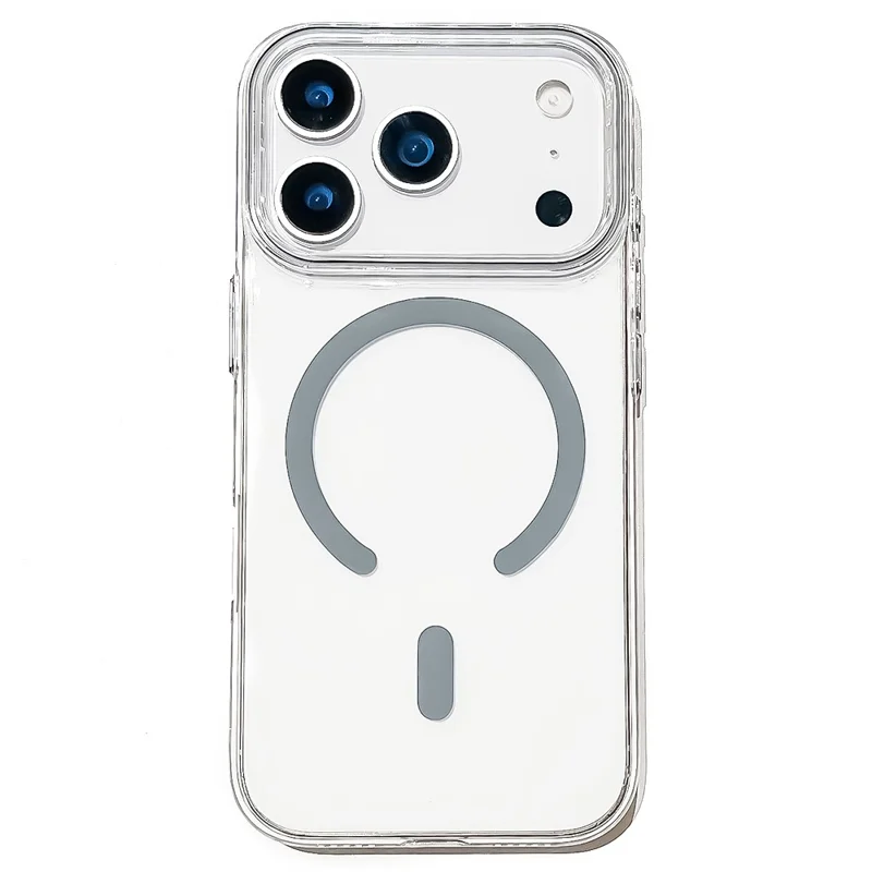 For iPhone 17 Pro Case Compatible with MagSafe Protective TPU + PC Phone Cover - Titanium Grey