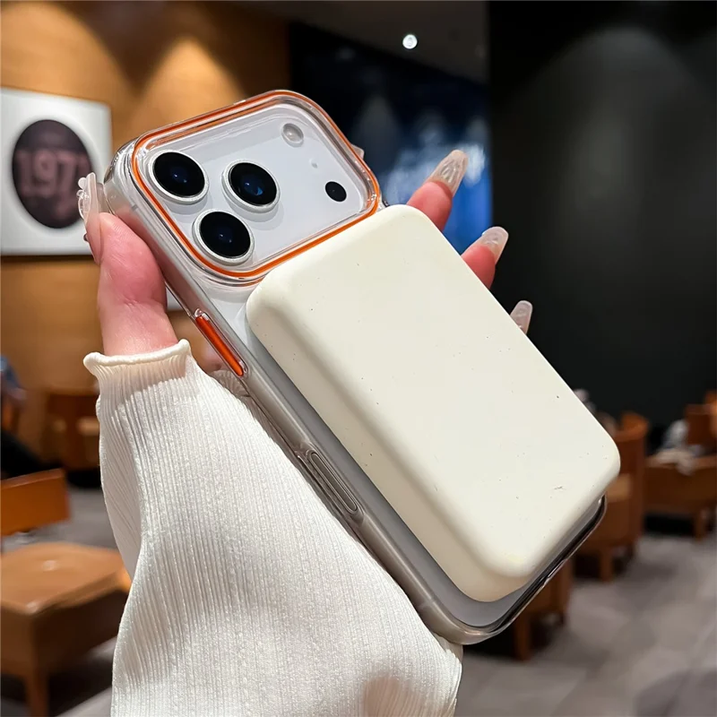 For iPhone 17 Pro Case Compatible with MagSafe Protective TPU + PC Phone Cover - Titanium Grey