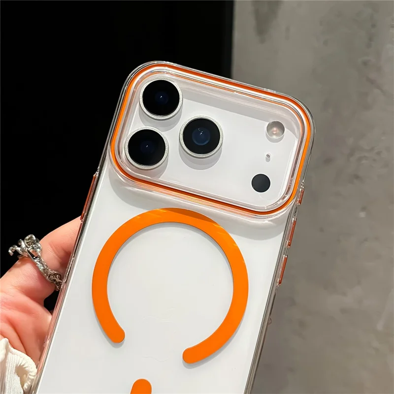 For iPhone 17 Pro Case Compatible with MagSafe Protective TPU + PC Phone Cover - Titanium Grey