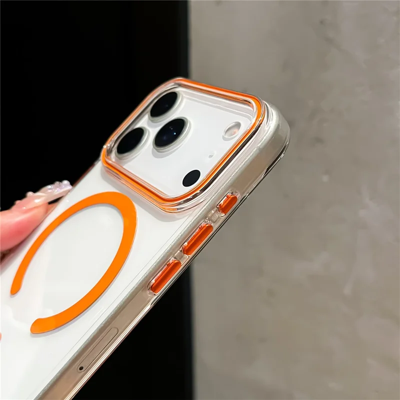 For iPhone 17 Pro Case Compatible with MagSafe Protective TPU + PC Phone Cover - Titanium Grey