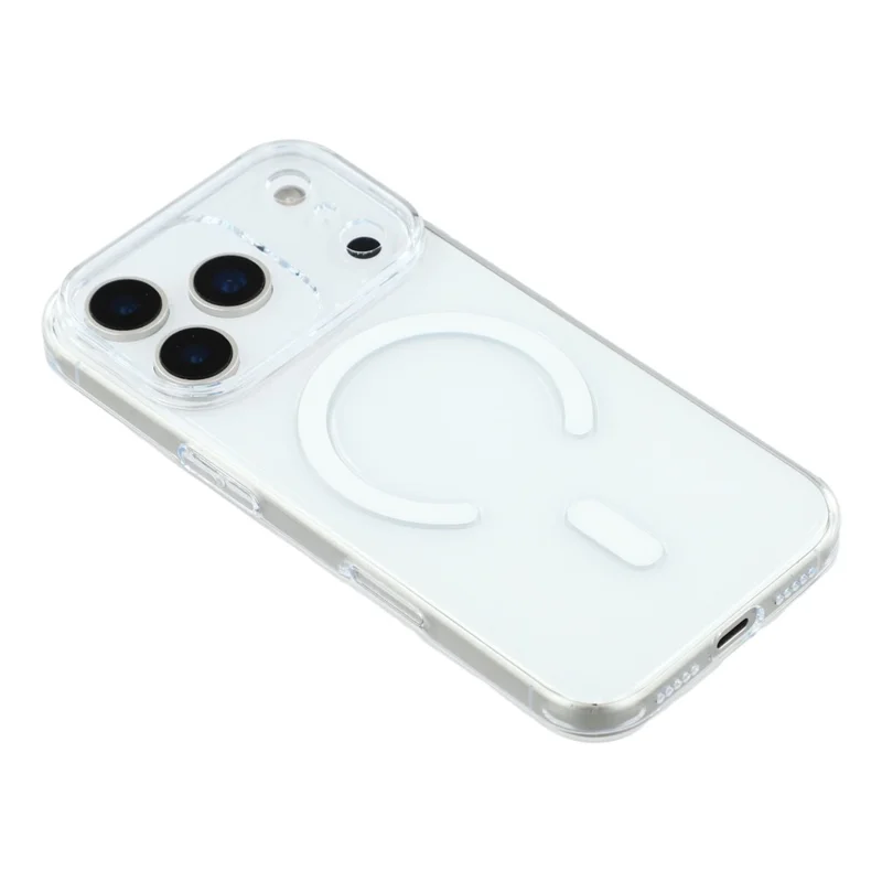 JAUCASE Für iPhone 17 Pro Hülle, kompatibel mit MagSafe, transparente PC-Handyhülle mit KI-Touch-Steuerungsknopf