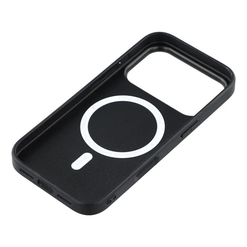 X-LEVEL For iPhone 17 Pro Max Case Compatible with MagSafe PC+TPU+PU Phone Back Cover - Black
