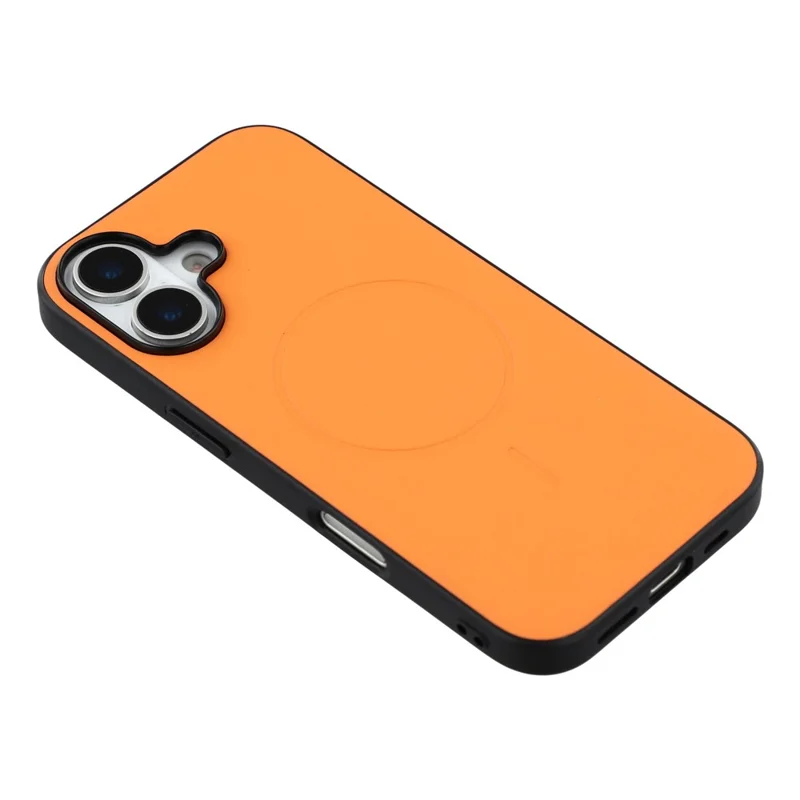 XX-LEVEL For iPhone 17 Case Compatible with MagSafe PC + TPU + PU Phone Back Cover - Orange