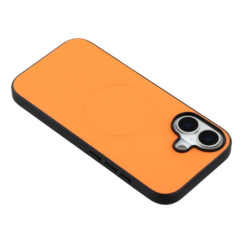 XX-LEVEL For iPhone 17 Case Compatible with MagSafe PC + TPU + PU Phone Back Cover - Orange