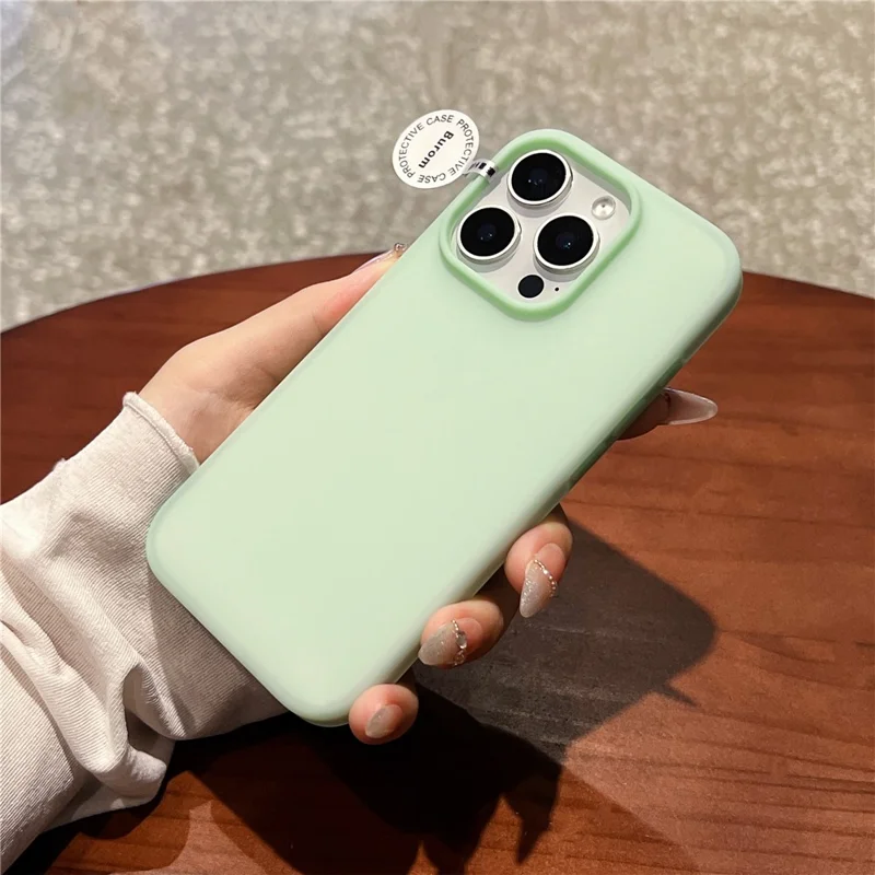 For iPhone 15 Pro Max Case Heat Dissipation Ice-Transparent Liquid Silicone + PC Phone Cover - Green