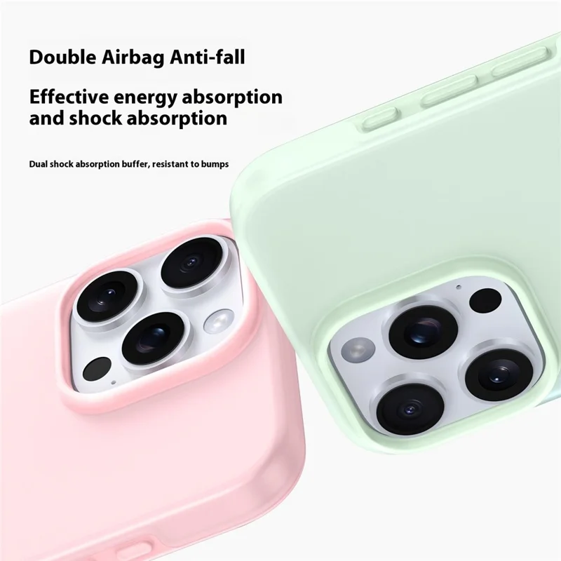 For iPhone 15 Pro Max Case Heat Dissipation Ice-Transparent Liquid Silicone + PC Phone Cover - Green