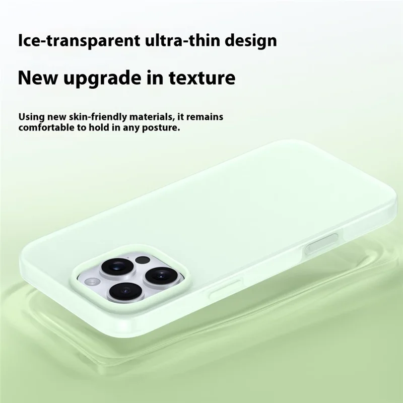 For iPhone 15 Pro Max Case Heat Dissipation Ice-Transparent Liquid Silicone + PC Phone Cover - Green