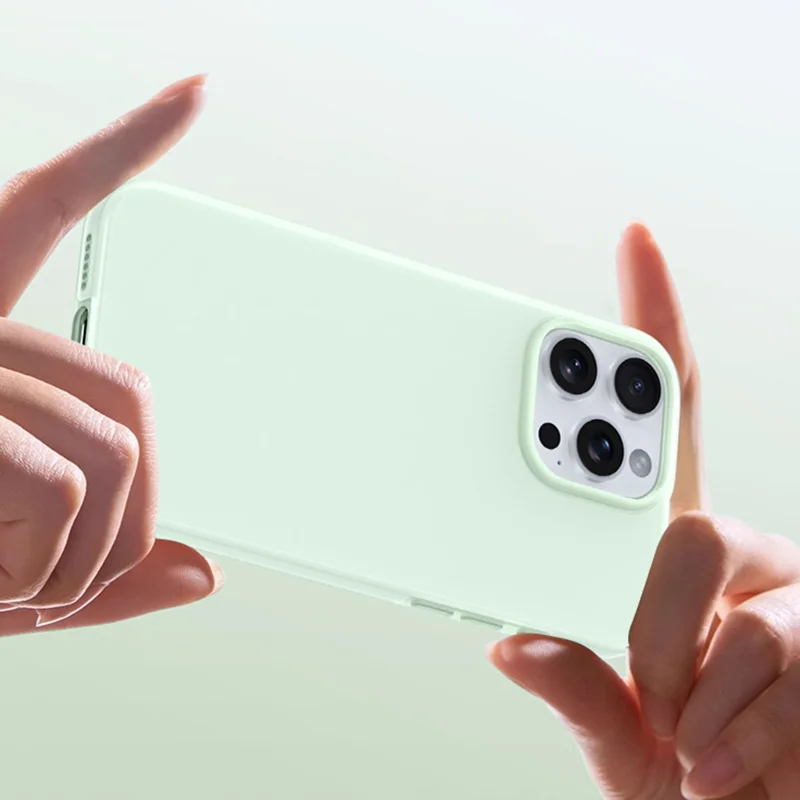 For iPhone 14 Pro Case Heat Dissipation Ice-Transparent Liquid Silicone + PC Phone Cover - Green