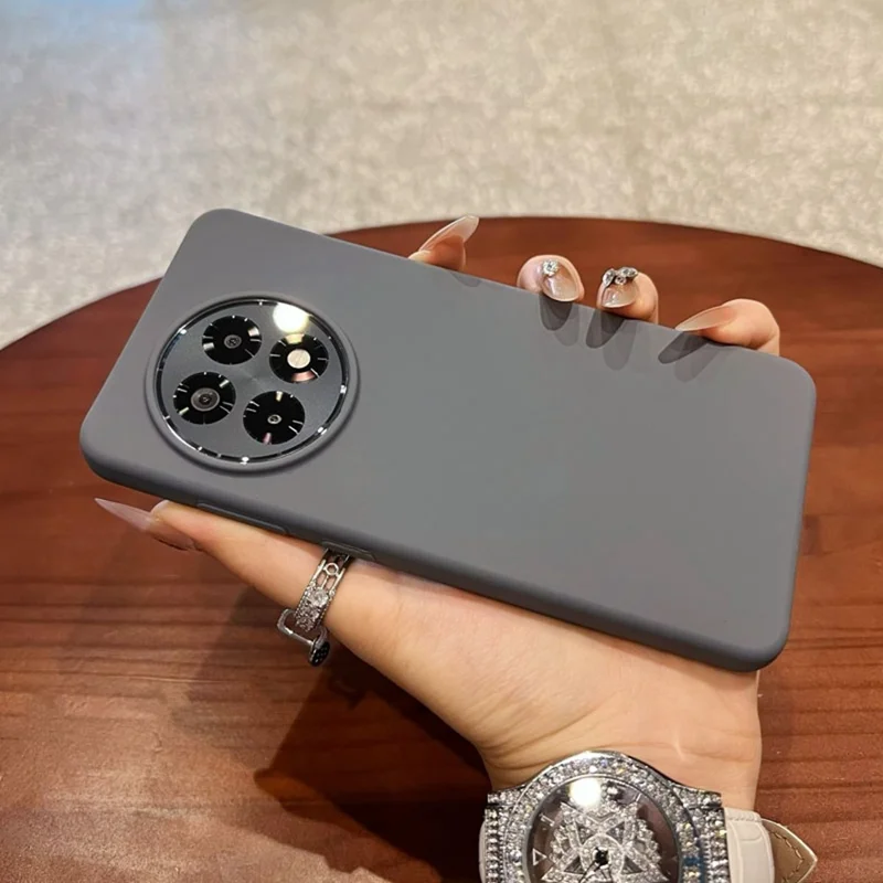 For OnePlus Ace 5 5G / Ace 5 Pro 5G Case Skin-Friendly Liquid Silicone + PC Phone Cover - Dark Grey