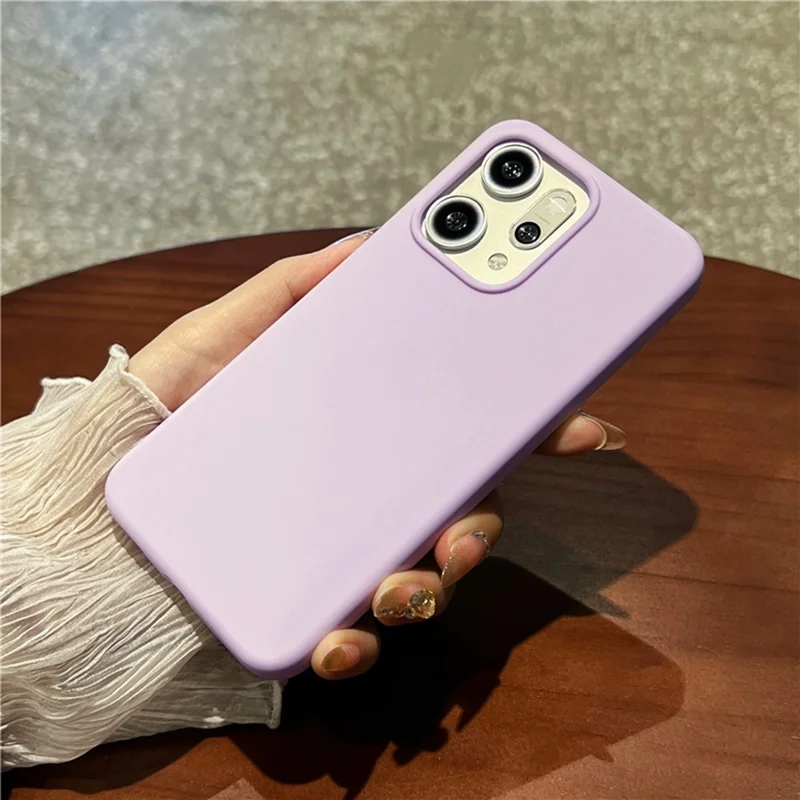For Oppo Reno14 5G (Global) Case Skin-Friendly Liquid Silicone + PC Phone Cover - Light Purple