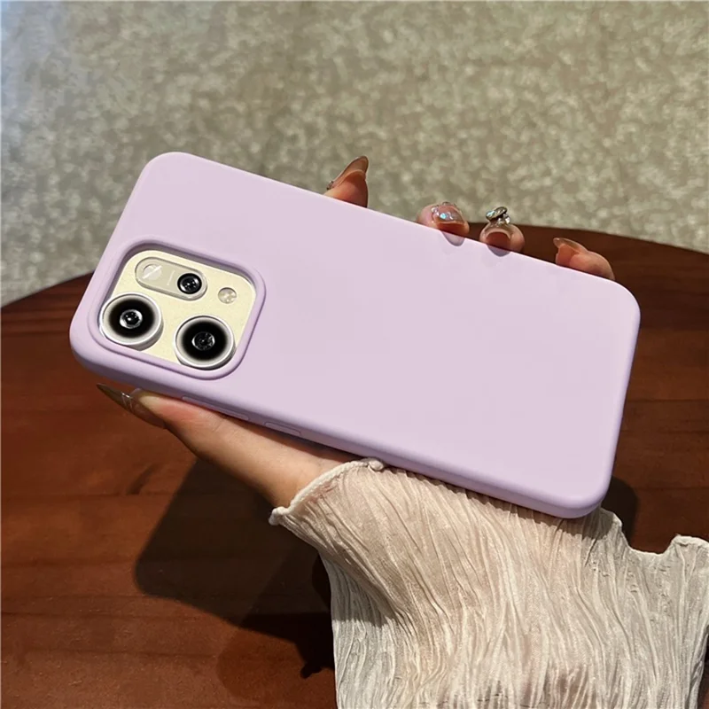 For Oppo Reno14 5G (Global) Case Skin-Friendly Liquid Silicone + PC Phone Cover - Light Purple