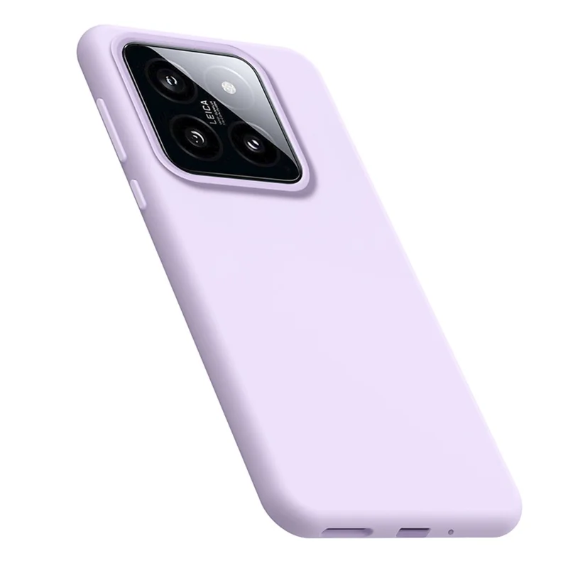 For Xiaomi 14 Case Skin-Friendly Liquid Silicone + PC Phone Cover - Light Purple