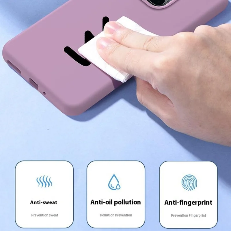 For Xiaomi 14 Case Skin-Friendly Liquid Silicone + PC Phone Cover - Light Purple