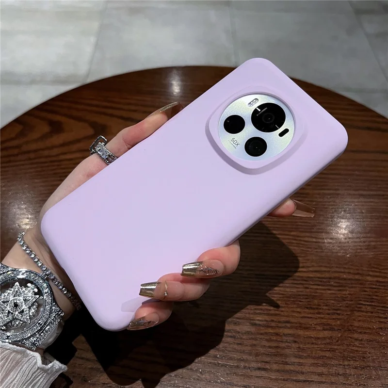 For Honor Magic6 5G Case Skin-Friendly Liquid Silicone + PC Phone Cover - Light Purple