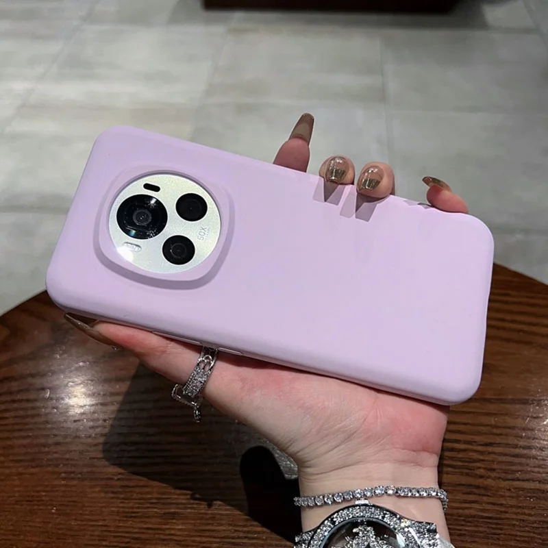 For Honor Magic6 5G Case Skin-Friendly Liquid Silicone + PC Phone Cover - Light Purple
