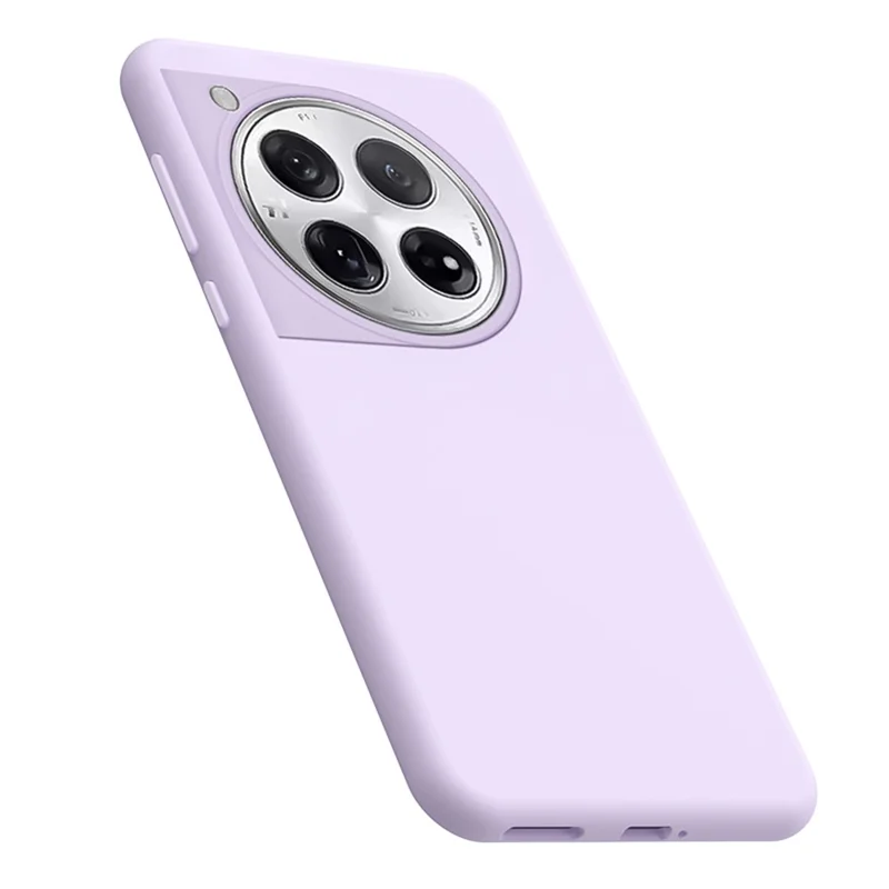 For OnePlus 12 5G Case Skin-Friendly Liquid Silicone + PC Phone Cover - Light Purple