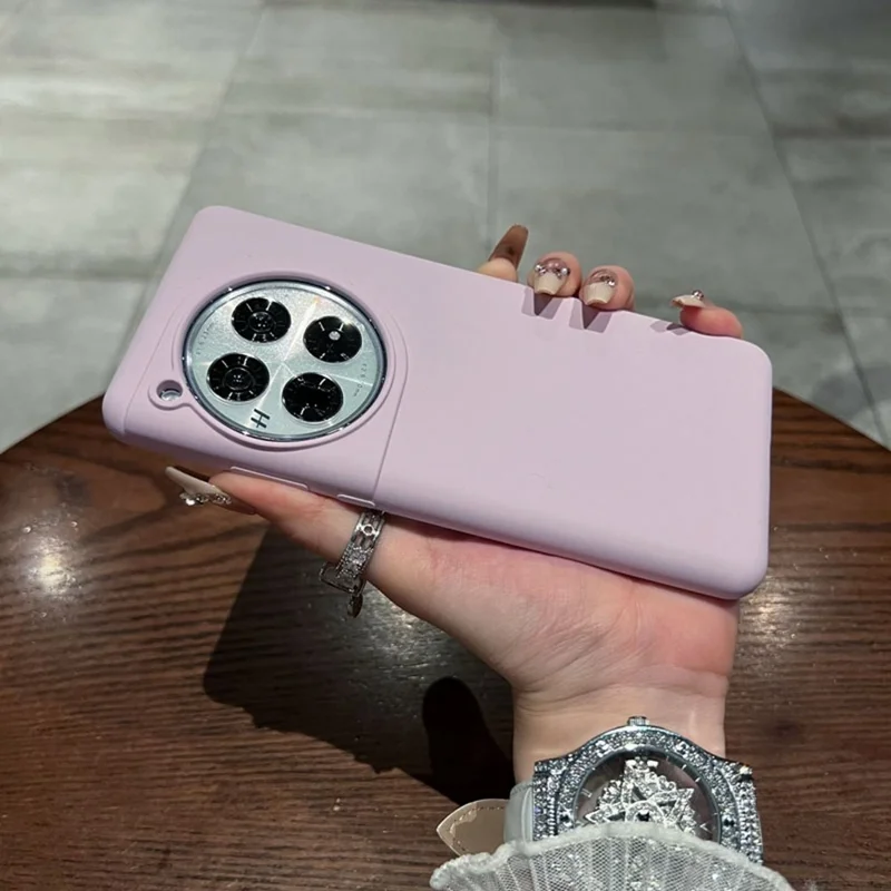 For OnePlus 12 5G Case Skin-Friendly Liquid Silicone + PC Phone Cover - Light Purple