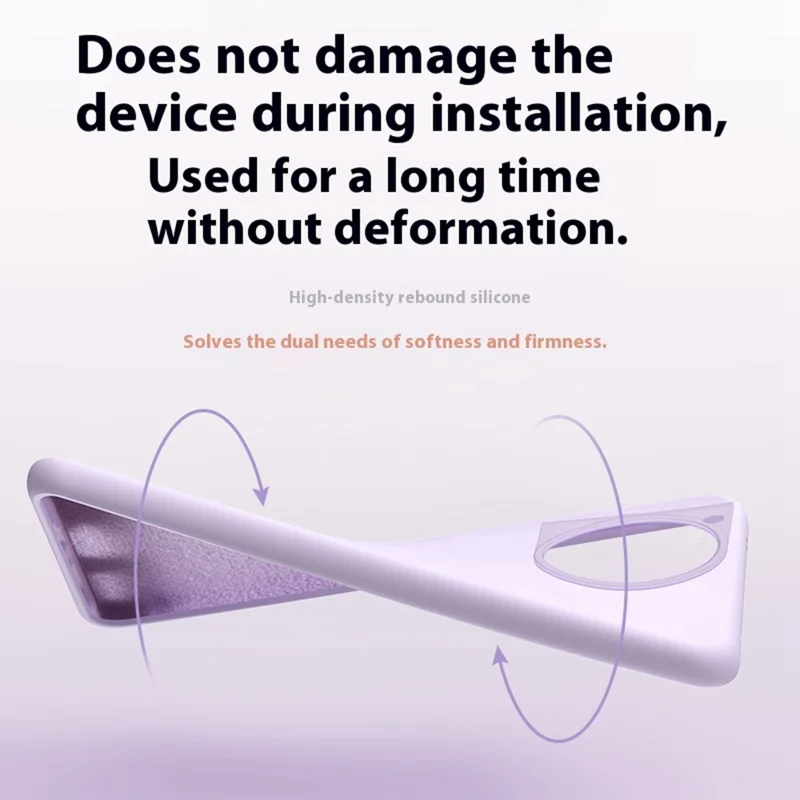 For OnePlus 12 5G Case Skin-Friendly Liquid Silicone + PC Phone Cover - Light Purple