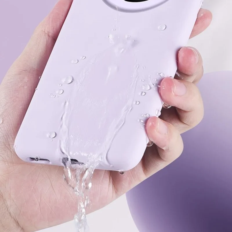 Cover per Xiaomi 14 Ultra Custodia Skin-Friendly in Silicone Liquido + PC - Viola Chiaro