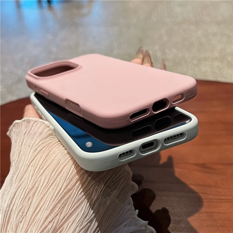 For iPhone 16 Pro Max Case Soft Microfiber Lining Liquid Silicone + PC Phone Cover - Light Yellow