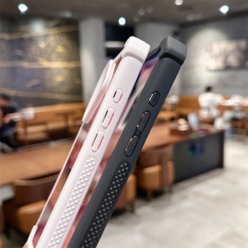 Für iPhone 17 Hülle Transparent Abnehmbar 2-in-1 Stoßfest TPU + PC Handyrückseite - Rosa