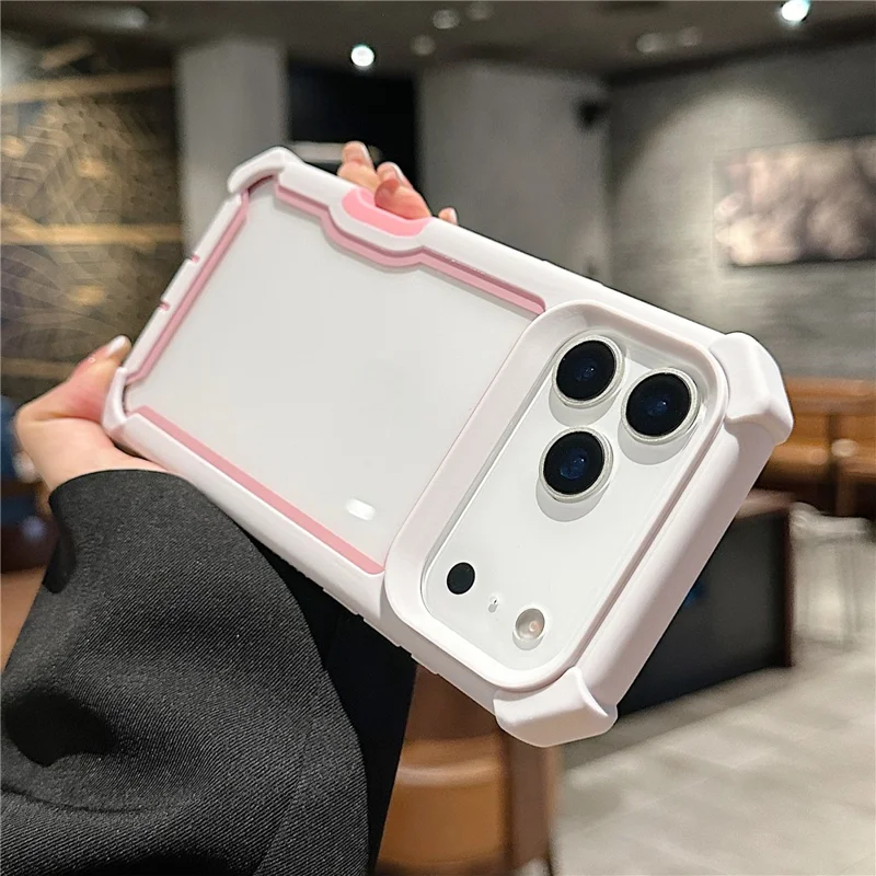 Für iPhone 17 Pro Hülle Transparent Abnehmbar 2-in-1 Stoßfest TPU + PC Handyrückseite Schutzhülle - Schwarz / Blau