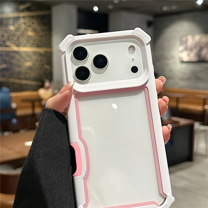 Für iPhone 17 Pro Hülle Transparent Abnehmbar 2-in-1 Stoßfest TPU + PC Handyrückseite Schutzhülle - Schwarz / Blau
