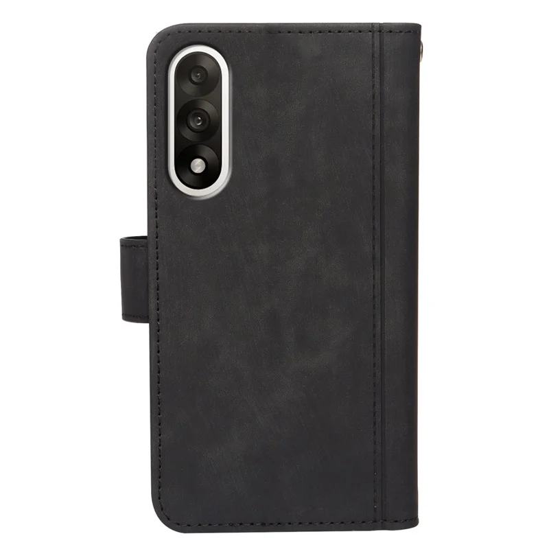 Funda de cuero para OnePlus Ace 5 Ultra 5G / Nord 5 5G con patrón de líneas, cartera y 9 ranuras para tarjetas - Negro