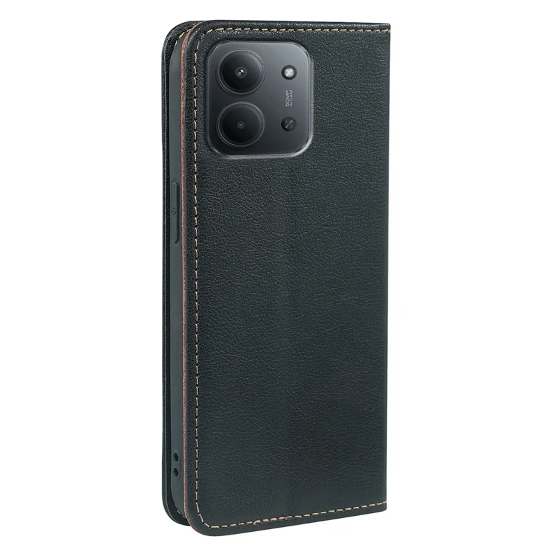 For Xiaomi Redmi 15C 5G (EU) (173mm) / 15C 4G (EU) (173mm) Case Wallet RFID Blocking Leather Phone Cover Strong Magnetic Closure - Black