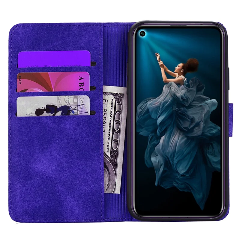 For iPhone 17 Pro Max Case Blomstremønster i PU-læder Wallet Flip Cover med Håndledsrem - Lilla