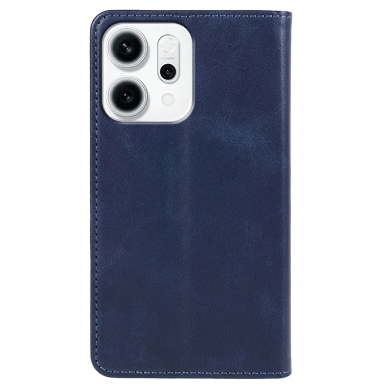 Cover per Oppo Reno14 F 5G con Custodia Magnetica in Pelle di Vitello PU - Blu