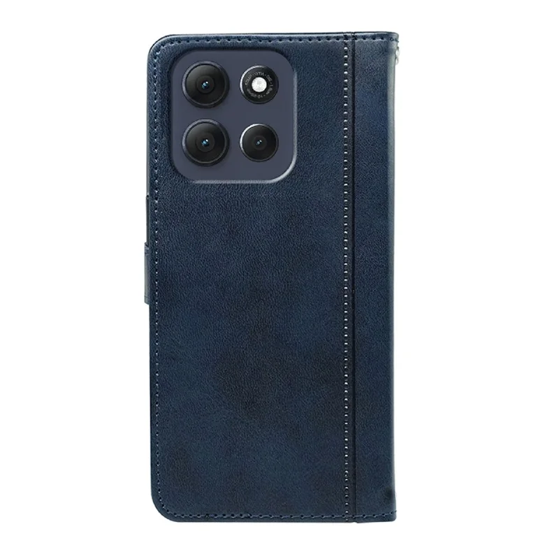 For Motorola Moto G86 5G Case Calf Texture Leather Stand Book Style Phone Cover - Blue