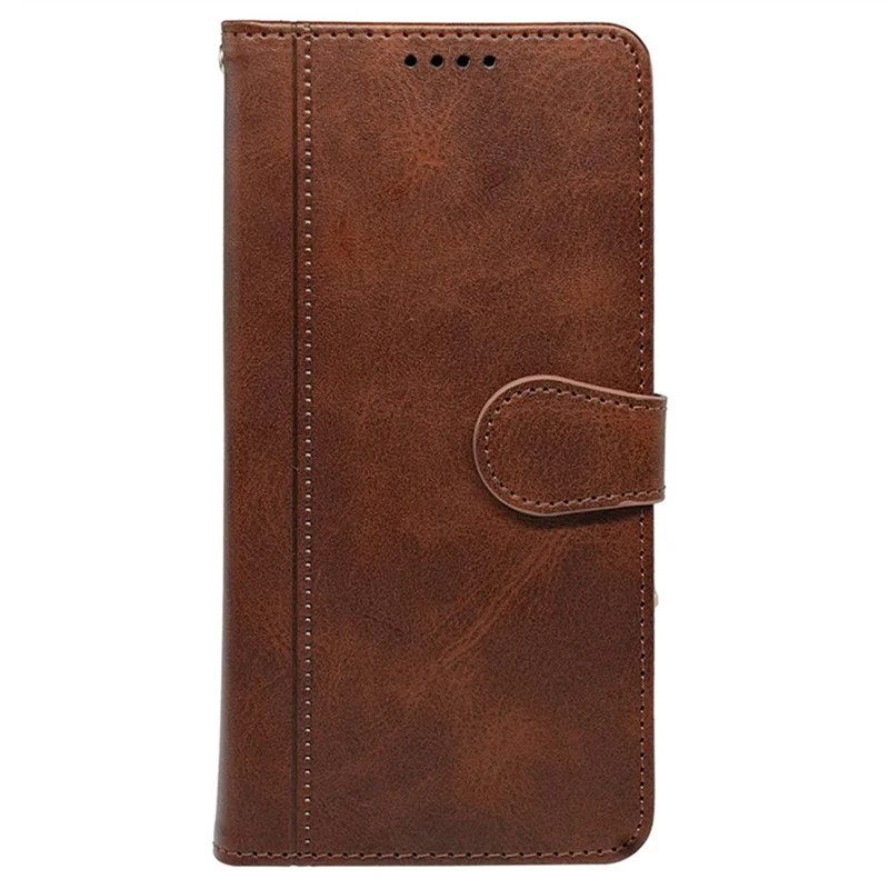 For Xiaomi 15 Case Calf Texture Leather Stand Book Style Phone Cover - Brown
