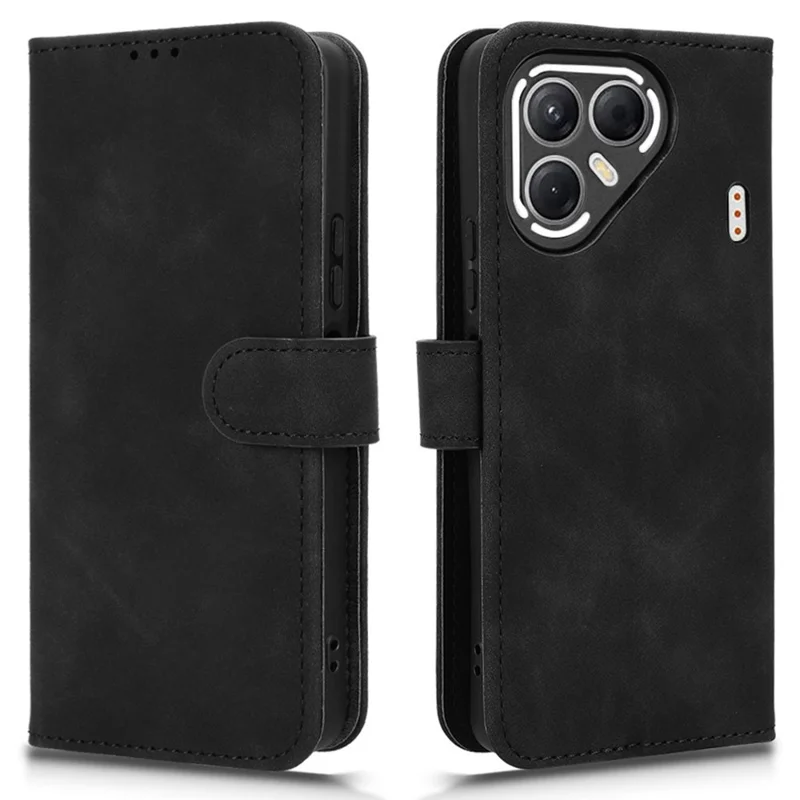 Capa de Couro para TECNO Pova 7 5G Estilo Couro com Proteção Antidrop Carteira Flip - Preto